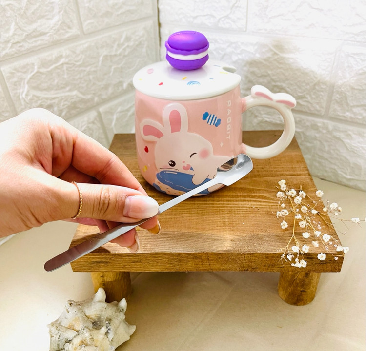 ماگ دونات خرگوشی صورتی