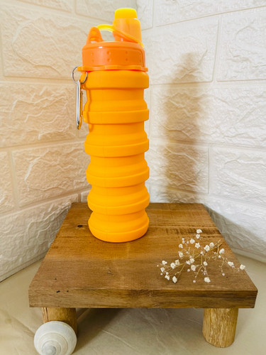 قمقمه ی تاشو سیلیکونی نارنجی