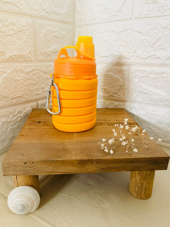 قمقمه ی تاشو سیلیکونی نارنجی