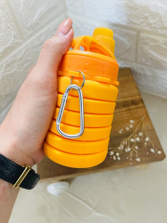 قمقمه ی تاشو سیلیکونی نارنجی