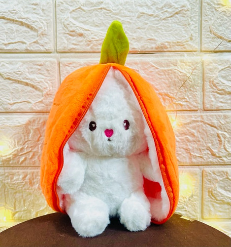 عروسک خرگوش زیپ دارطرح هویچ