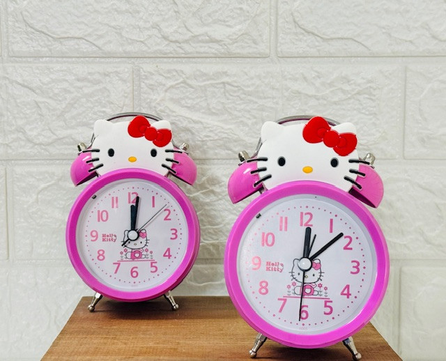 ساعت رومیزی کودک کیتی صورتی