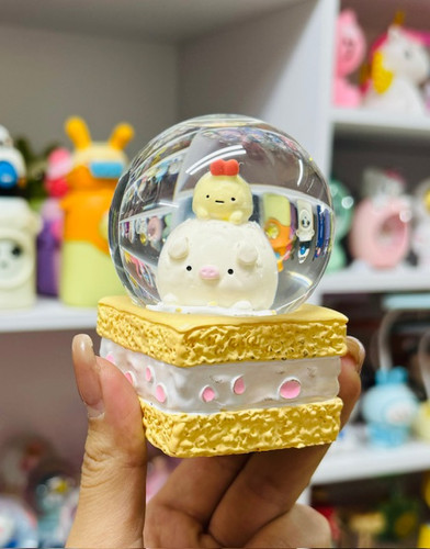 گوی برفی طرح خوک خامه ای کیوتی شاپ